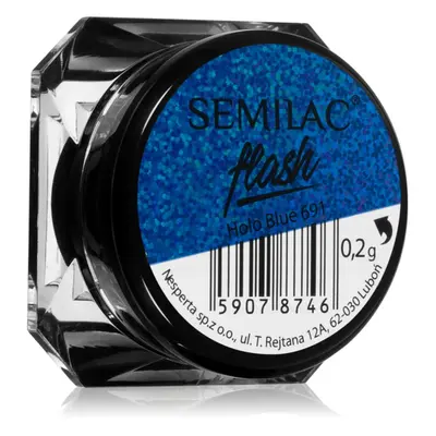 Semilac Flash csillogó por körmökre árnyalat Holo Blue 691 0,2 g