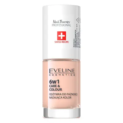 Eveline Cosmetics Nail Therapy Care & Colour körömkondicionáló 6 in 1 árnyalat Nude 5 ml