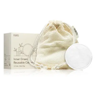 Purito Inner Green Reusable Cotton Rounds Pamut vattakorong bőrtisztításhoz és sminklemosáshoz 1