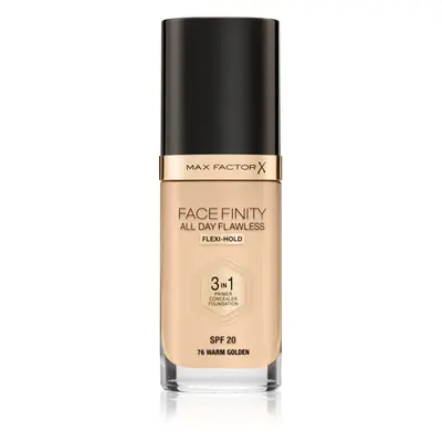 Max Factor Facefinity All Day Flawless tartós alapozó SPF 20 árnyalat 76 Warm Golden 30 ml