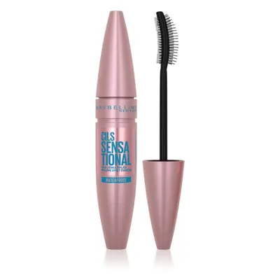 Maybelline Lash Sensational vízálló göndörítő és nagyobbító szempillaspirál árnyalat Black 9,4 m