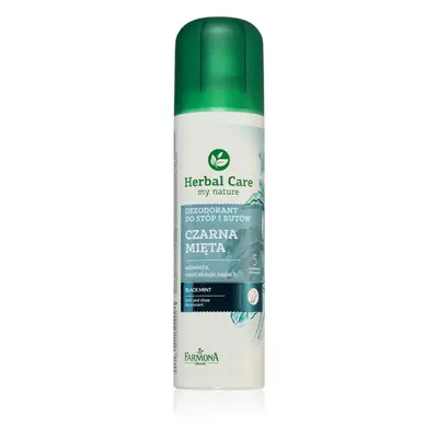 Farmona Herbal Care Black Mint spray dezodor a lábra és a cipőbe 150 ml