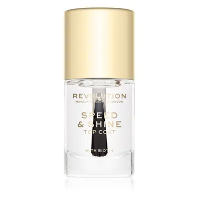 Makeup Revolution Speed & Shine gyorsan száradó körömlakk átlátszó 10 ml