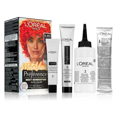 L’Oréal Paris Préférence Meta Vivids félig állandó hajfesték árnyalat 6.403 Meta Coral 1 db