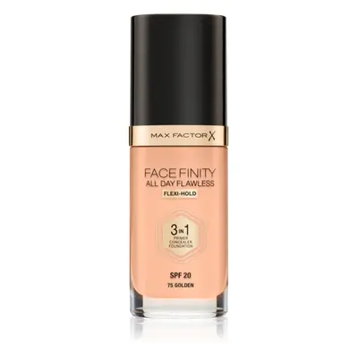 Max Factor Facefinity All Day Flawless tartós alapozó SPF 20 árnyalat 75 Golden / N75 Golden 30 