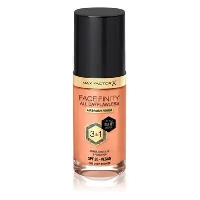 Max Factor Facefinity All Day Flawless tartós alapozó SPF 20 árnyalat C82 Deep Bronze 30 ml