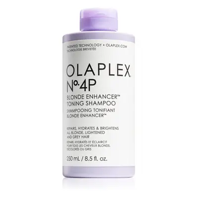 Olaplex N°4P Blond Enhancer Toning Shampoo lila tonizáló sampon semlegesíti a sárgás tónusokat 2