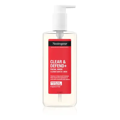 Neutrogena Clear & Defend+ tisztító gél pattanások ellen 200 ml