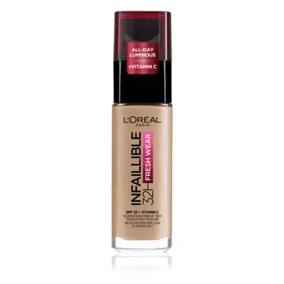 L’Oréal Paris Infaillible 32H Fresh Wear tartós folyékony alapozó árnyalat 125 Natural Beige 30 