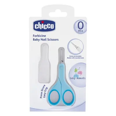 Chicco Baby Moments körömvágó olló gyerekeknek, lekerekített végű 0m+ Blue 1 db