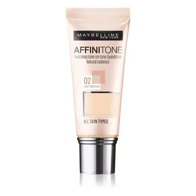 Maybelline Affinitone hidratáló alapozó árnyalat 02 Light Porcelain 30 ml