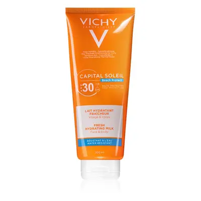 Vichy Capital Soleil Beach Protect védő és hidratáló tej arcra és testre SPF 30 300 ml