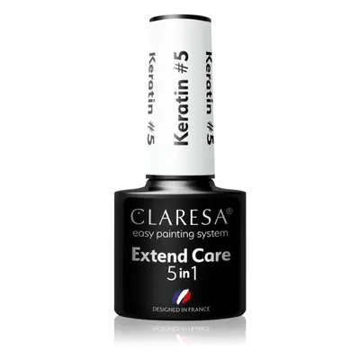 Claresa Extend Care 5 in 1 Keratin bázis lakk zselés műkörömhöz tápláló hatással árnyalat 5 g