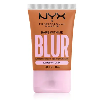 NYX Professional Makeup Bare With Me Blur Tint hidratáló alapozó árnyalat 12 Medium Dark 30 ml