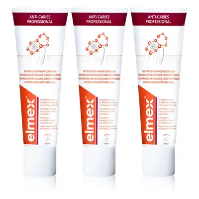 Elmex Anti-Caries Professional fogkrém fogszuvasodás ellen 3 x 75 ml