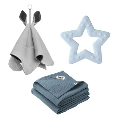 BIBS Baby Gift Set Medium ajándékszett Baby Blue 3+ months(újszülötteknek)