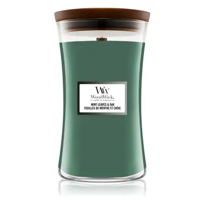 Woodwick Mint Leaves & Oak illatgyertya fa kanóccal 609,5 g