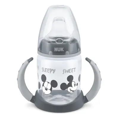 NUK First Choice Mickey Mouse gyakorlóbögre fogantyúval 6m+ Grey 150 ml