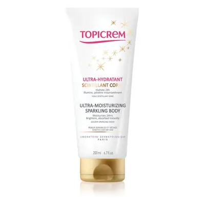 Topicrem UH BODY Ultra-Moisturizing Sparkling Body intenzíven hidratáló testápoló tej csillámpor