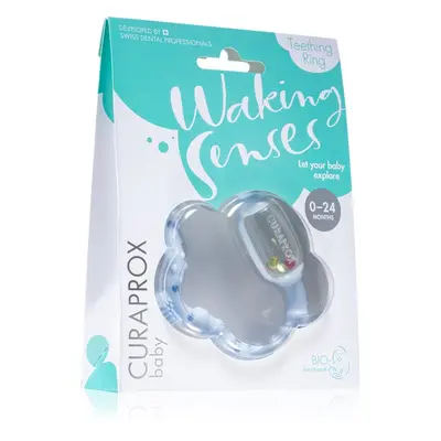 Curaprox Baby Waking Senses babarágóka masszírozós fogkefével és csörgőkkel 1 db