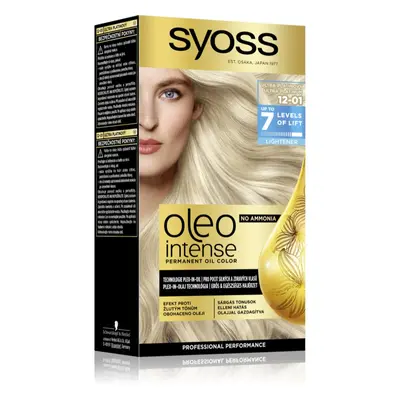 Syoss Oleo Intense tartós hajfesték olajjal árnyalat 12-01 Ultra Platinum 1 db