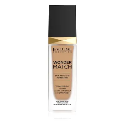 Eveline Cosmetics Wonder Match tartós folyékony alapozó hialuronsavval árnyalat 40 Sand 30 ml