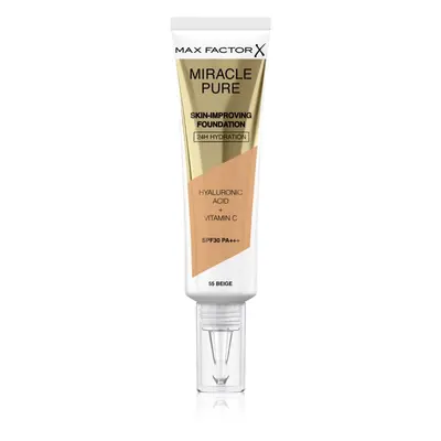 Max Factor Miracle Pure Skin tartós alapozó SPF 30 árnyalat 55 Beige 30 ml