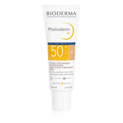 Bioderma Photoderm M védő és tonizáló krém a pigmentfoltok ellen SPF 50+ árnyalat Light 40 ml