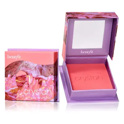 Benefit Crystah WANDERful World púderes arcpír árnyalat Strawberry pink 6 g