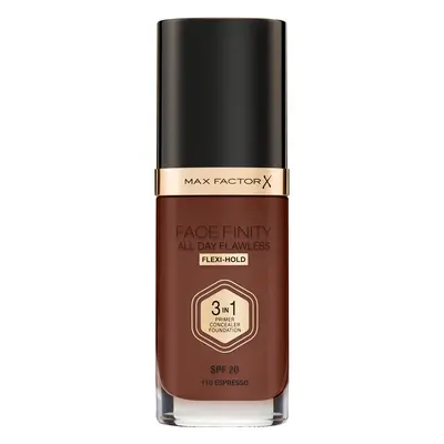 Max Factor Facefinity All Day Flawless tartós alapozó SPF 20 árnyalat 110 Espresso 30 ml