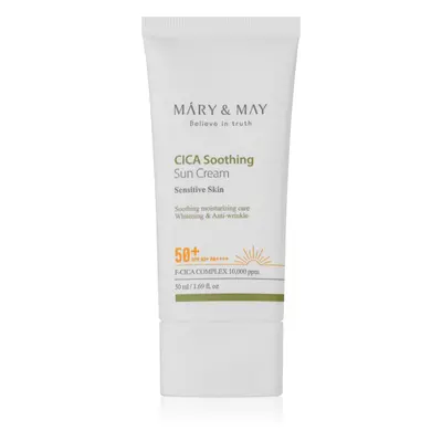 MARY & MAY Cica Soothing nyugtató és védő krém SPF 50+ 50 ml