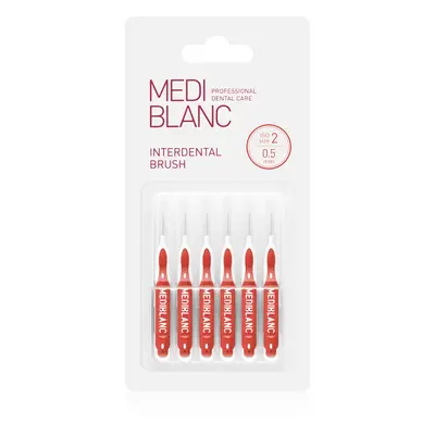 MEDIBLANC Interdental Pick-brush fogközi fogkefe 0,5 mm Red 6 db