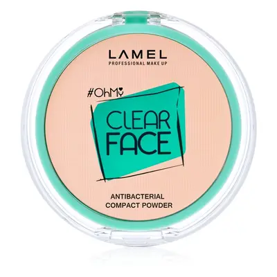 LAMEL OhMy Clear Face kompakt púder antibakteriális adalékkal árnyalat 403 Rosy beige 6 g