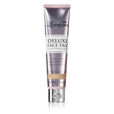 Loving Tan Deluxe Face Tan önbarnító arckrém árnyalat Medium 50 ml