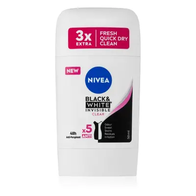 Nivea Black & White Invisible Clear izzadásgátló stift 50 ml