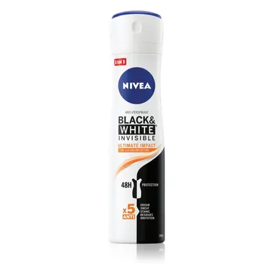 NIVEA Invisible Black & White Ultimate Impact izzadásgátló spray hölgyeknek 150 ml