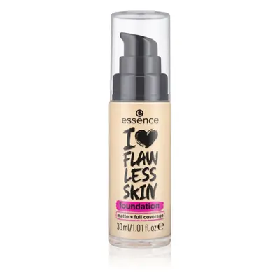 Essence I LOVE FLAWLESS SKIN fedő hatású alapozó matt hatással árnyalat 20 - Medium Porcelain 30