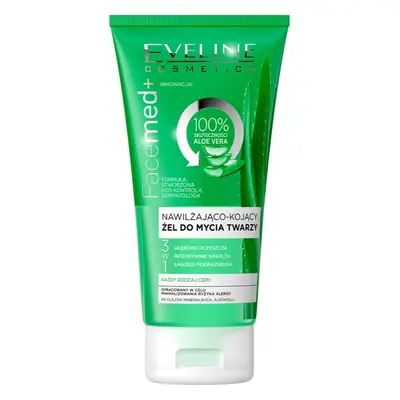 Eveline Cosmetics FaceMed+ hidratáló tisztító gél aloe verával 150 ml