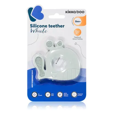 Kikkaboo Silicone Teether Whale rágóka Blue 1 db