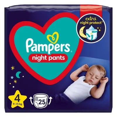 Pampers Night Pants Size 4 eldobható nadrágpelenkák éjszakára 9-15 kg 25 db