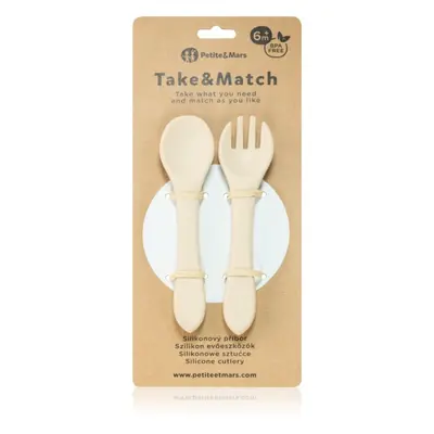 Petite&Mars Take&Match Silicone Cutlery étkészlet Desert Sand 6 m+ 2 db