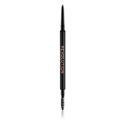 Makeup Revolution Precise Brow Pencil precíz szemöldökceruza kefével árnyalat Dark Brown 0.05 g