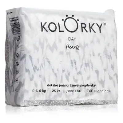 Kolorky Day Hearts eldobható ÖKO pelenkák S méret 3-6 Kg 25 db