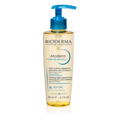 Bioderma Atoderm Shower Oil magasan tápláló és nyugtató tusfürdő olaj a száraz és érzékeny bőrre