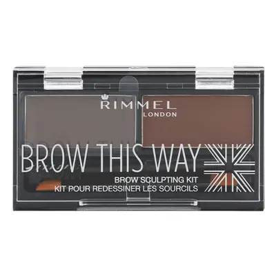 Rimmel Brow This Way paletta a szemöldök sminkeléséhez árnyalat 003 Dark Brown 1,3 g