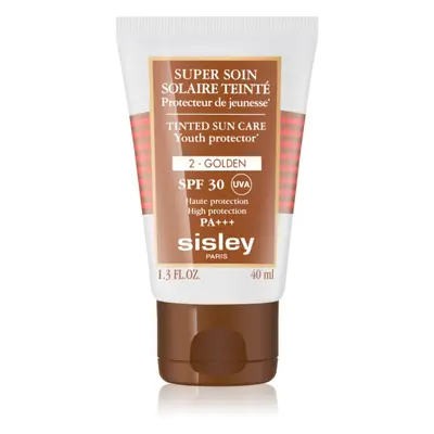 Sisley Super Soin Solaire Teinté védő tonizáló krém arcra SPF 30 árnyalat 2 Golden 40 ml