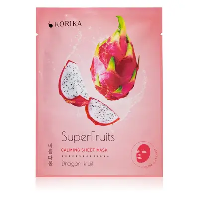 KORIKA SuperFruits Dragon Fruit - Calming Sheet Mask nyugtató hatású gézmaszk Dragon fruit 25 g