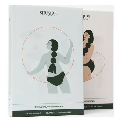 Snuggs Period Underwear Classic: Heavy Flow Black menstruációs női alsó erős vérzéshez méret S 1