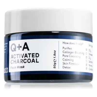 Q+A Activated Charcoal méregtelenítő arcmaszk aktív szénnel 50 g