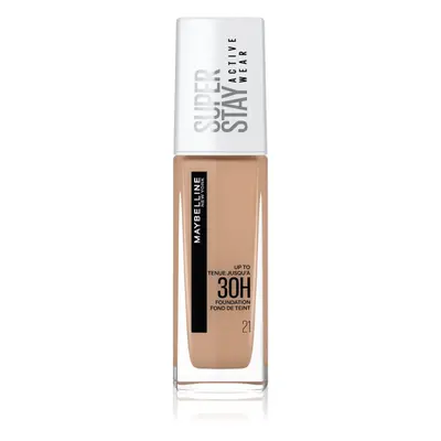 Maybelline SuperStay Active Wear tartós alapozó a teljes fedésre árnyalat 21 Nude Beige 30 ml